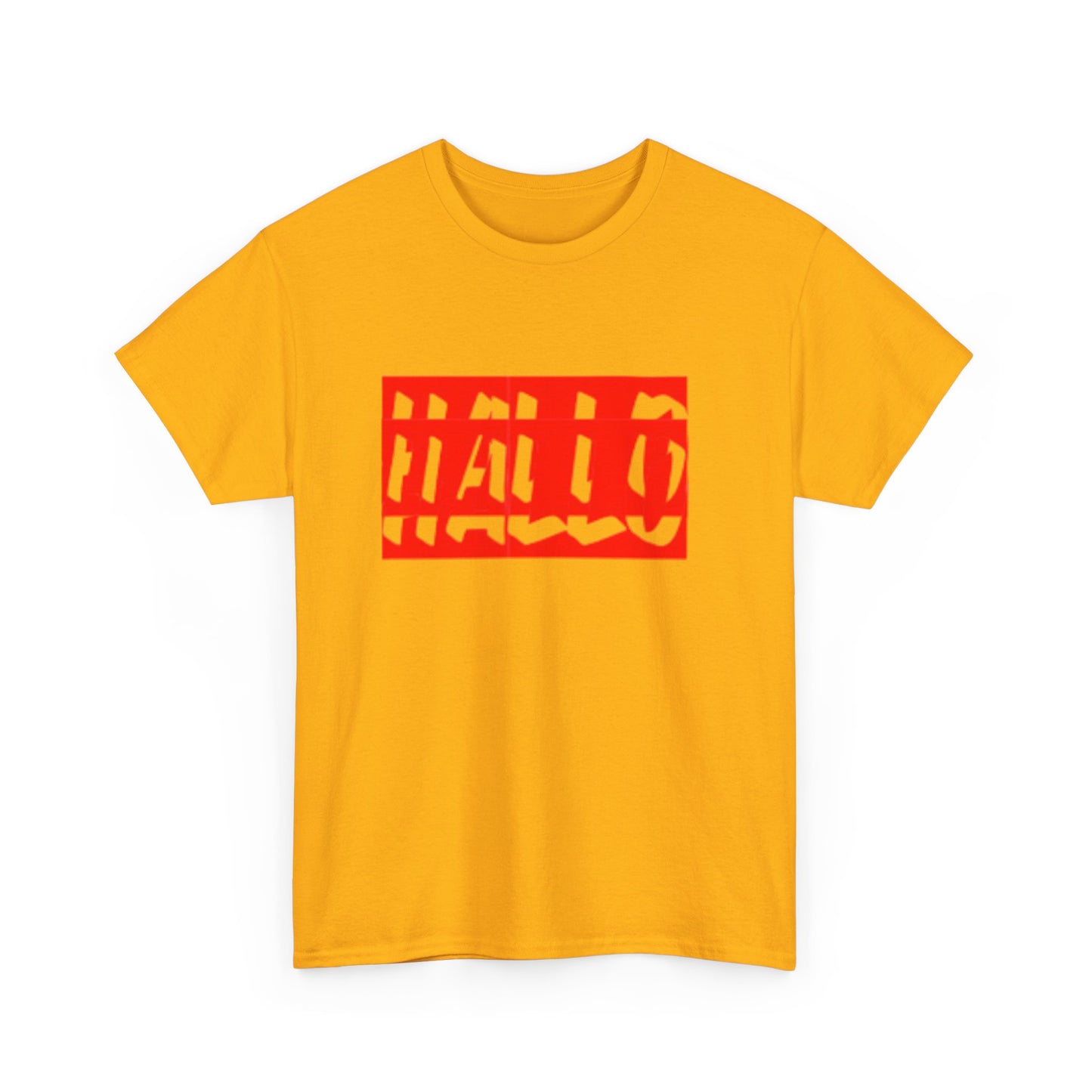 Bold "HALLO" Unisex Heavy Cotton Tee - Casual Style for Everyday Wear