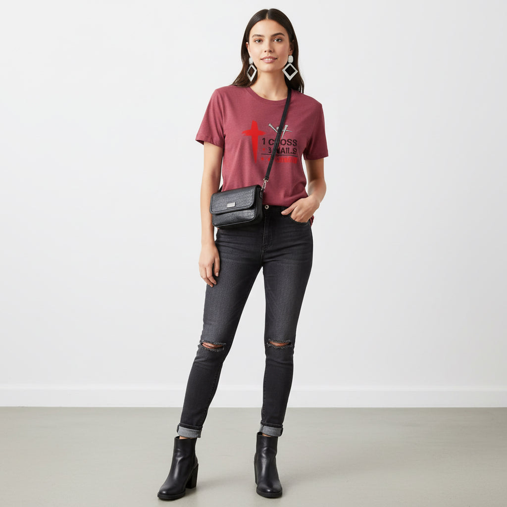 1 Cross +3 Nails =Four Unisex Tee - RC’nSONS