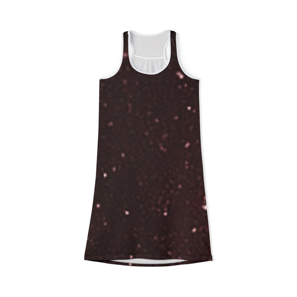 Glamorous Cosmic Racerback Dress, Women's Summer Dress, Stargazer AOP Dress, Casual Party Wear, Perfect for Festivals