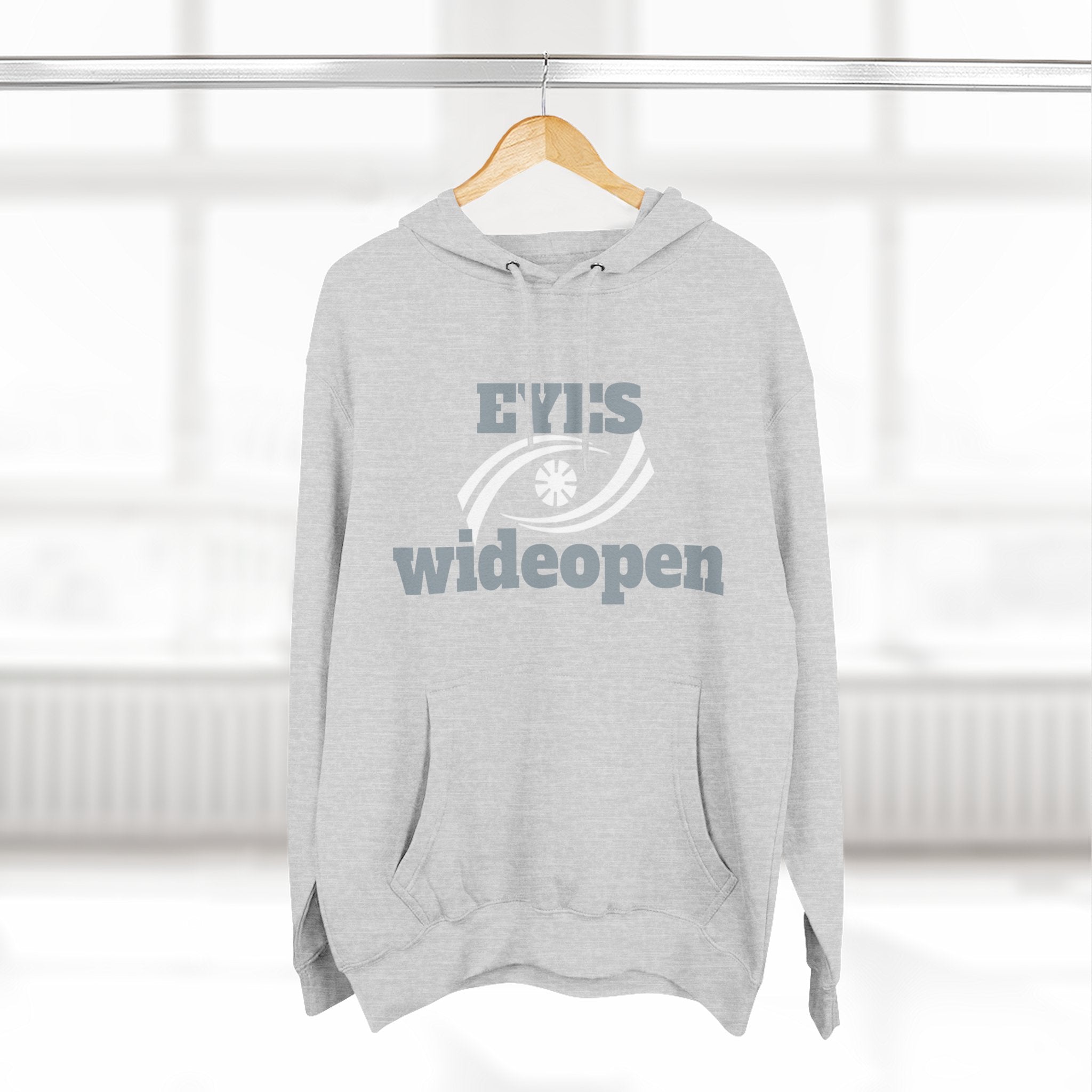 Eyes Wide Open Fleece Hoodie - Cozy Sweatshirt for Casual Wear, Gifts for Him/Her, Winter Wardrobe Essential, Unisex Hoodie, Relaxed Fit Printify