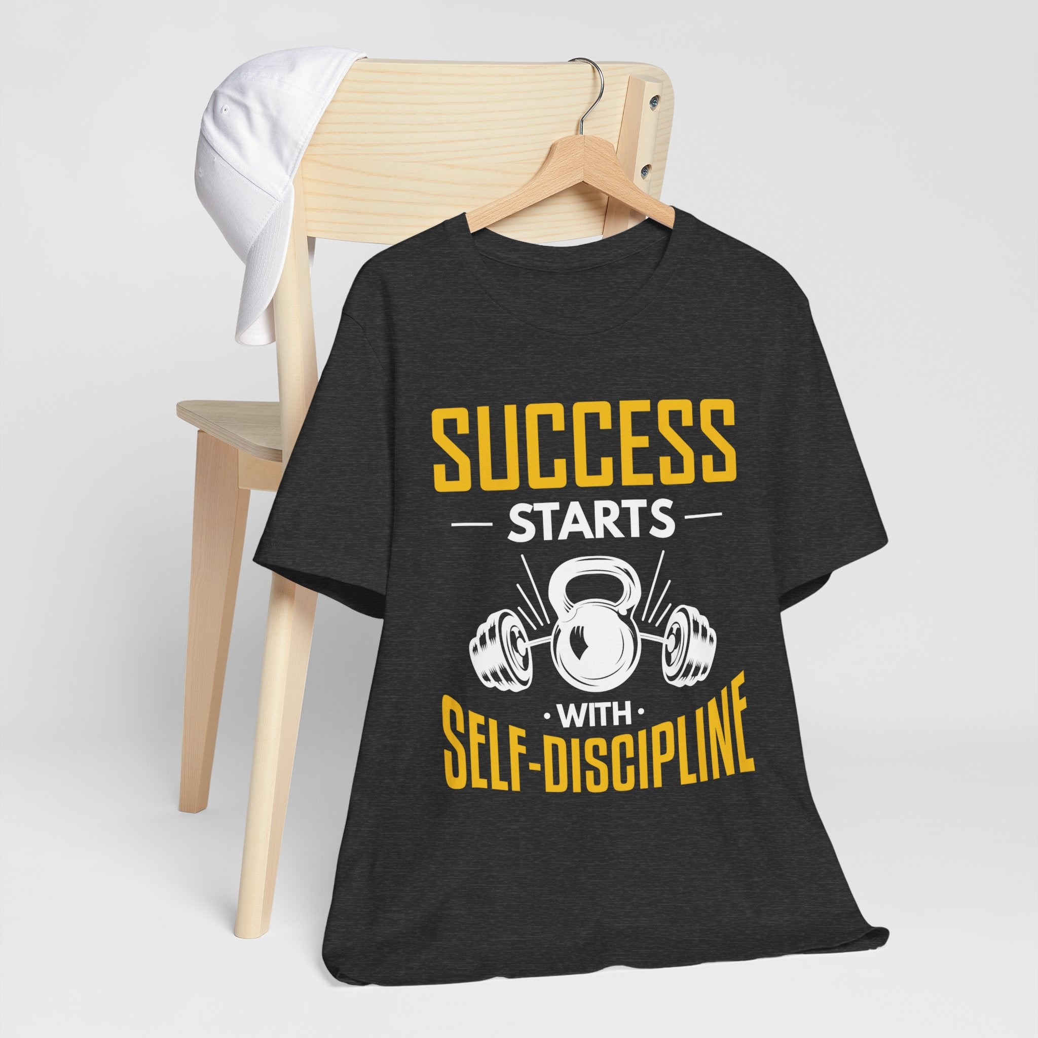 Le succès commence par le tee-shirt unisexe d’autodiscipline 