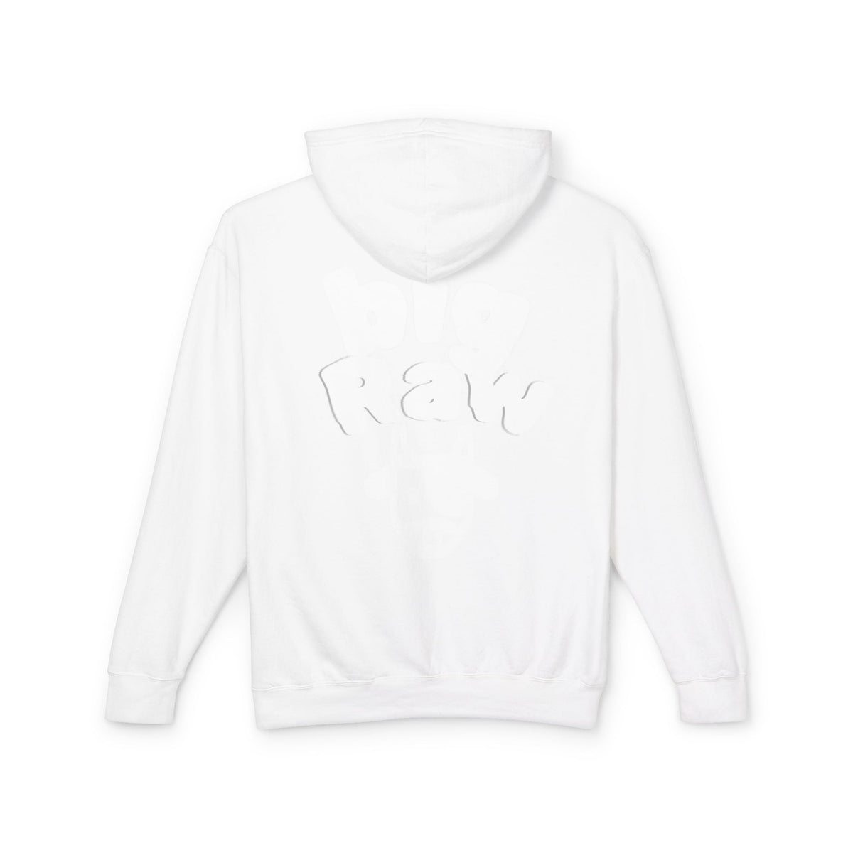 Big Raw Unisex Lightweight Hooded Sweatshirt - Cozy Casual Wear, Perfect for Everyday Use, Gift for Friends, Trendy Hoodie Printify