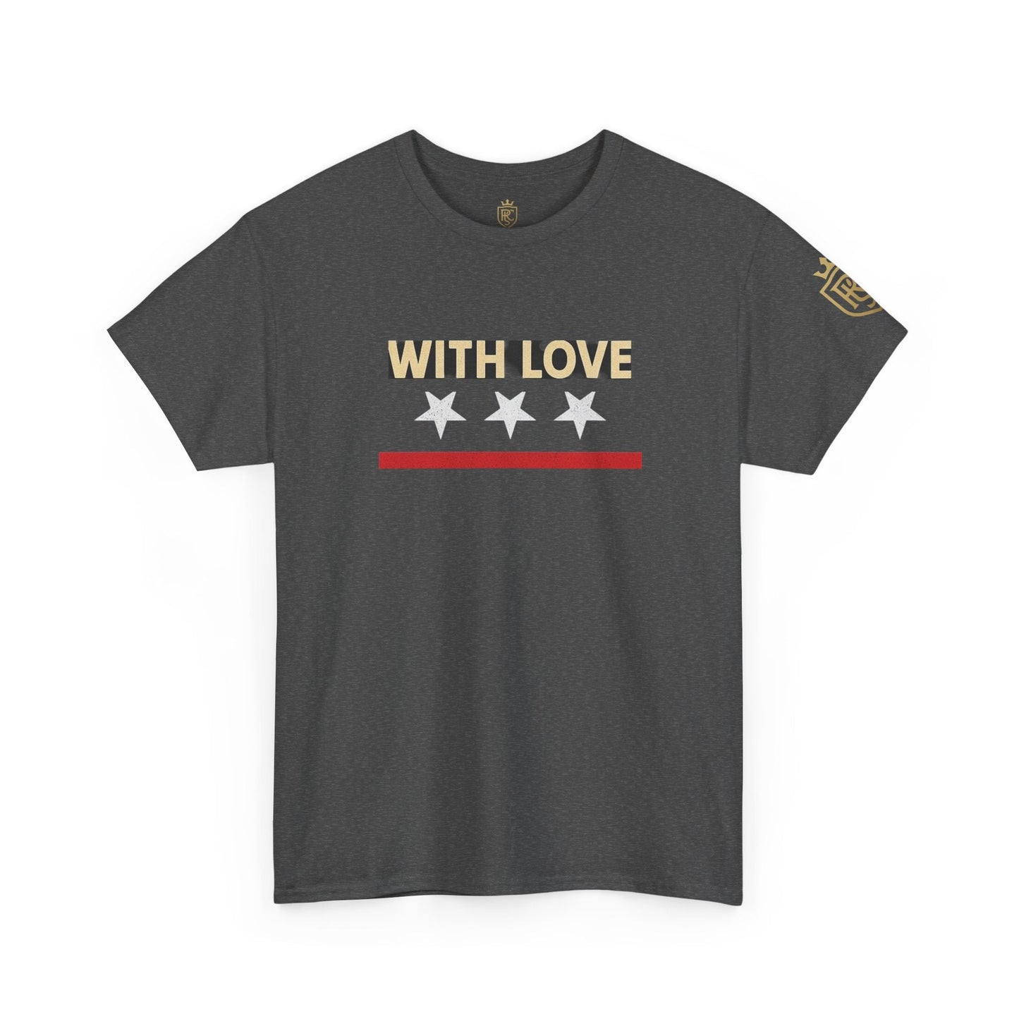 Stylish Unisex Heavy Cotton Tee - 'With Love' Statement Shirt, Casual Wear, Gift for Her, Gift for Him, Everyday Comfort Printify