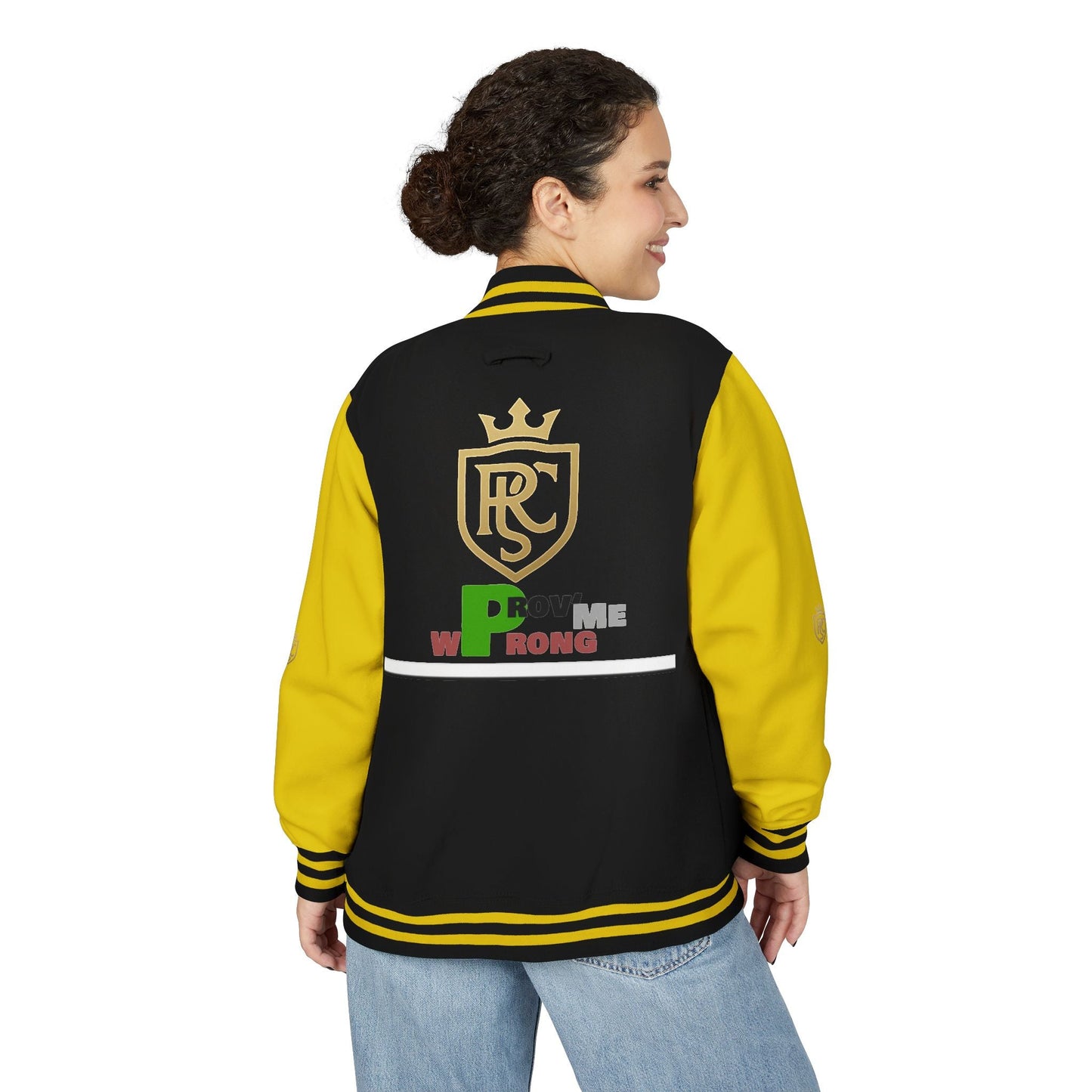 Unisex Heavyweight Letterman Jacket, Stylish Varsity Jacket, Casual Wear, Gift for Him/Her, Sports Team Apparel, College Spirit Gear Printify