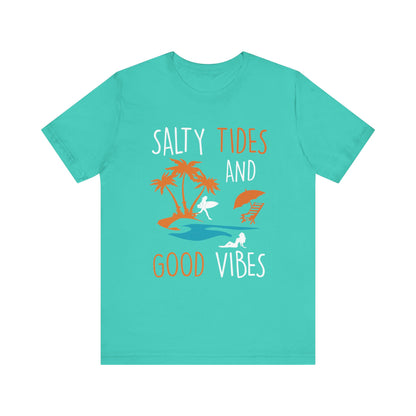 Marées salées et bonnes vibrations Tee unisexe 