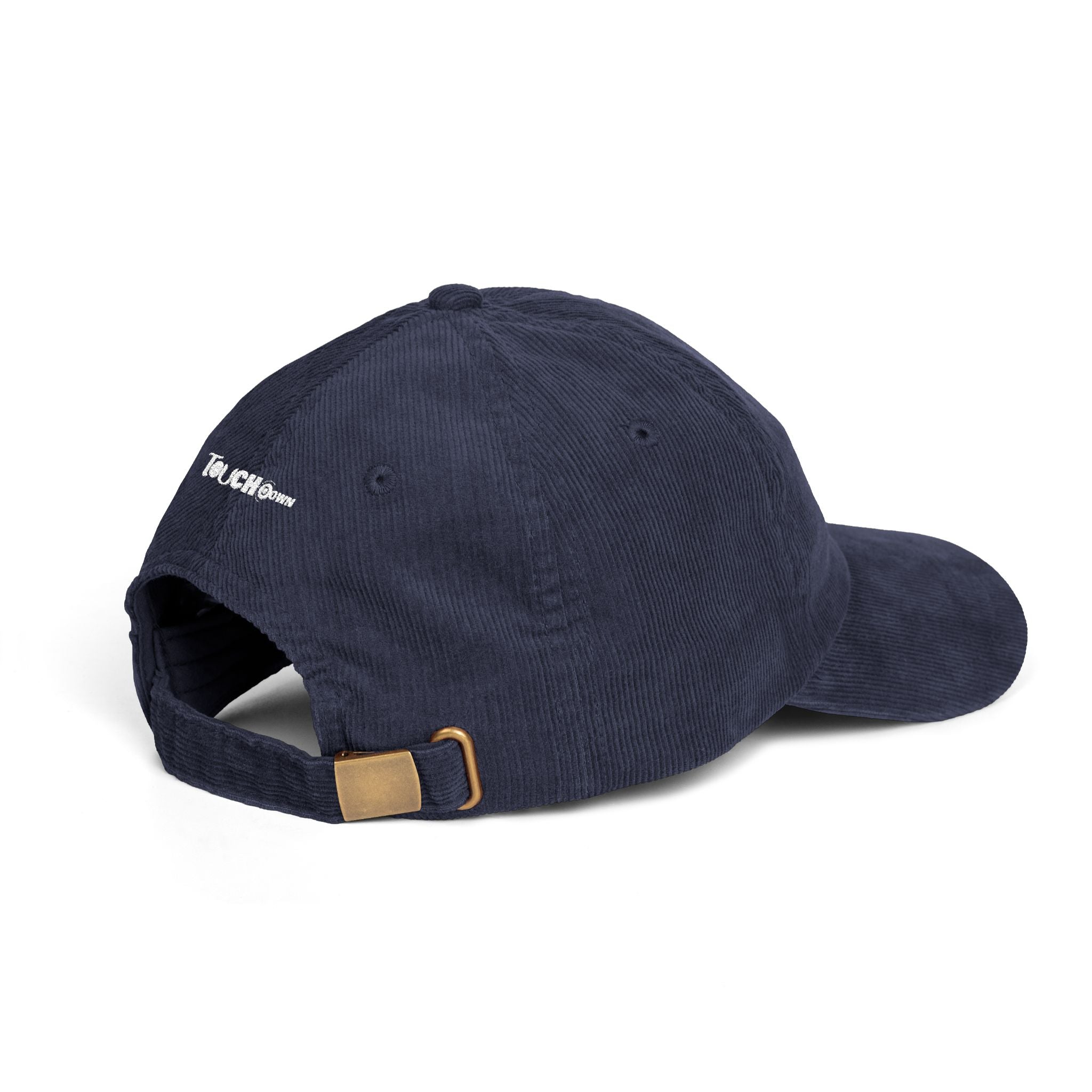 Touchdown Corduroy Cap, Embroidered Sports Hat, Casual Look, Gift for Sports Lovers, Year-round Accessory, Unisex Style