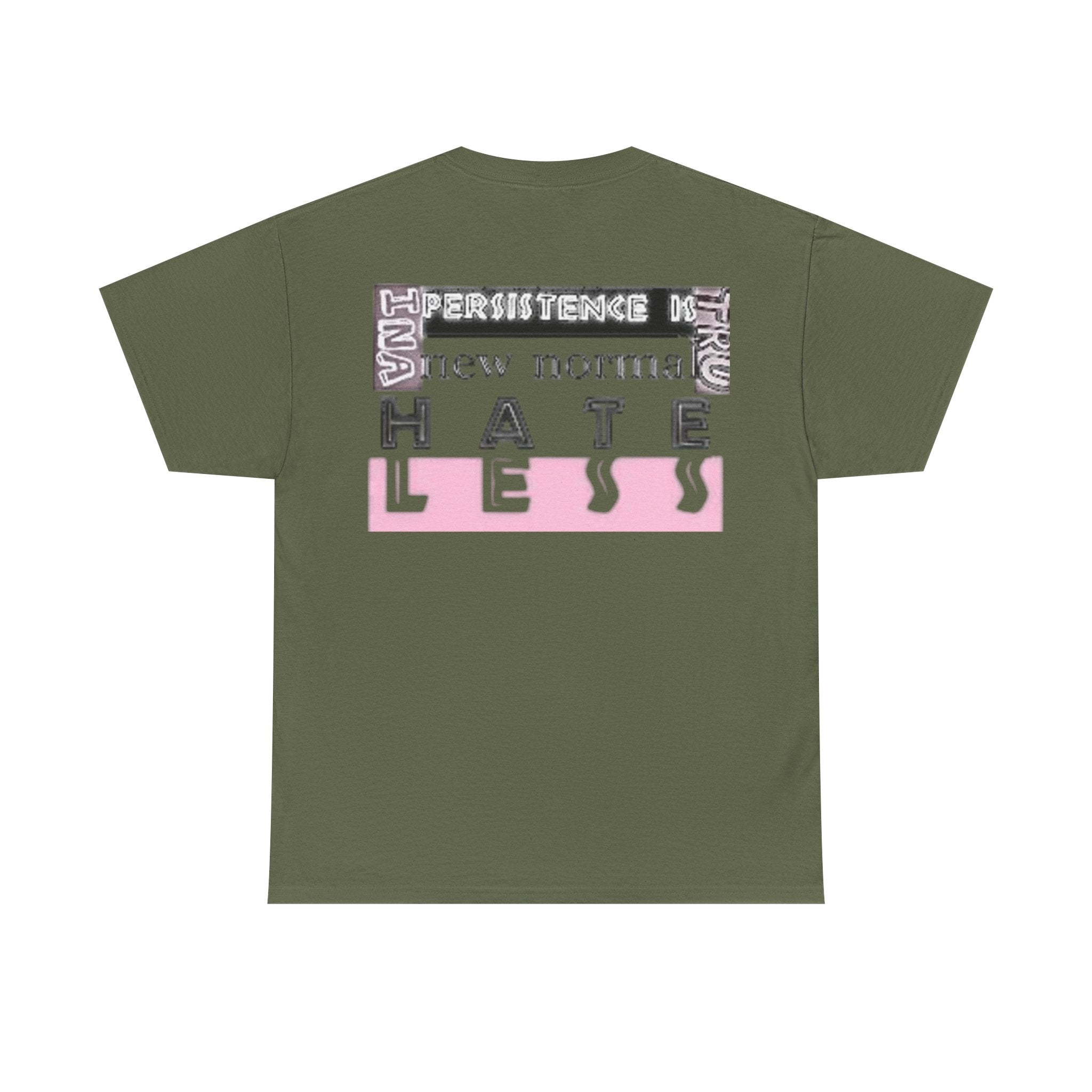Unisex Heavy Cotton Tee - "HATE LESS" Graphic T-Shirt for Positive Change