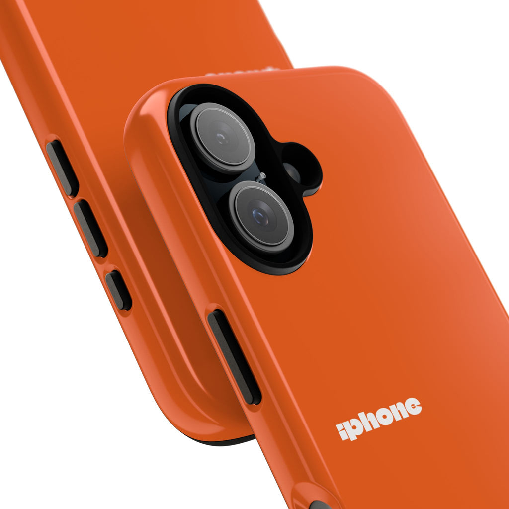Vibrant Tough Phone Case, Durable Cover for Protection, Gift for Tech Lovers, Holiday Accessory, Orange Sleek Design