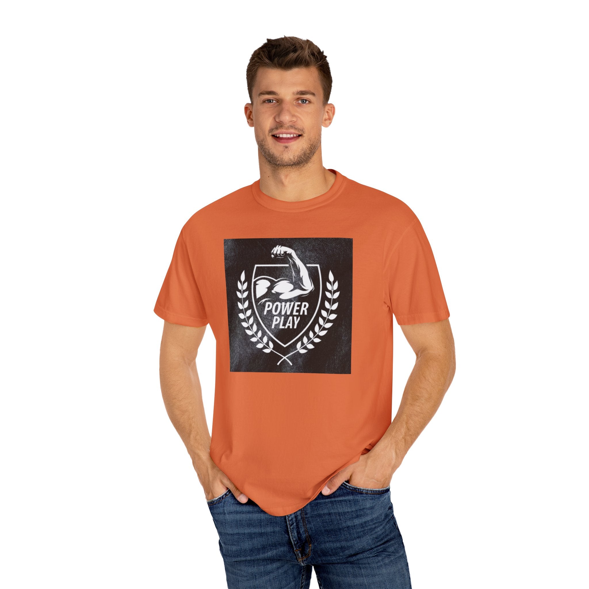 Power Play Unisex Garment-Dyed T-Shirt - Gym Motivation Apparel