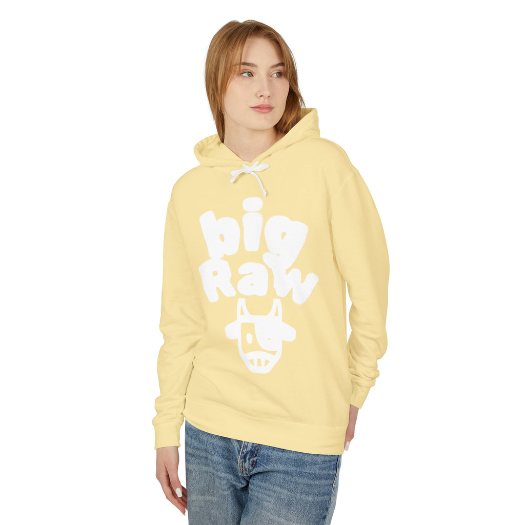Big Raw Unisex Lightweight Hooded Sweatshirt - Cozy Casual Wear, Perfect for Everyday Use, Gift for Friends, Trendy Hoodie