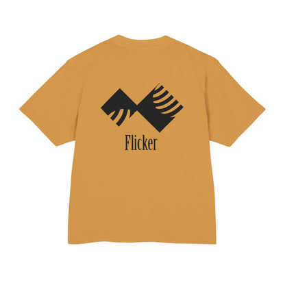 Unisex Urban Heavy Tee - Modern Graphic Design "Flicker" for Streetwear Enthusiasts
