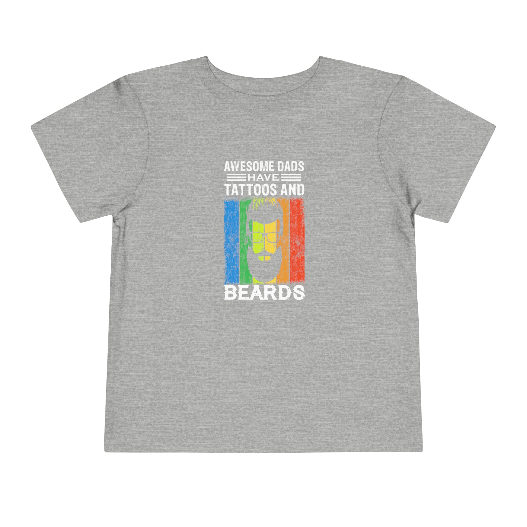 T-shirt pour tout-petits Les papas géniaux ont des tatouages ​​et des barbes 