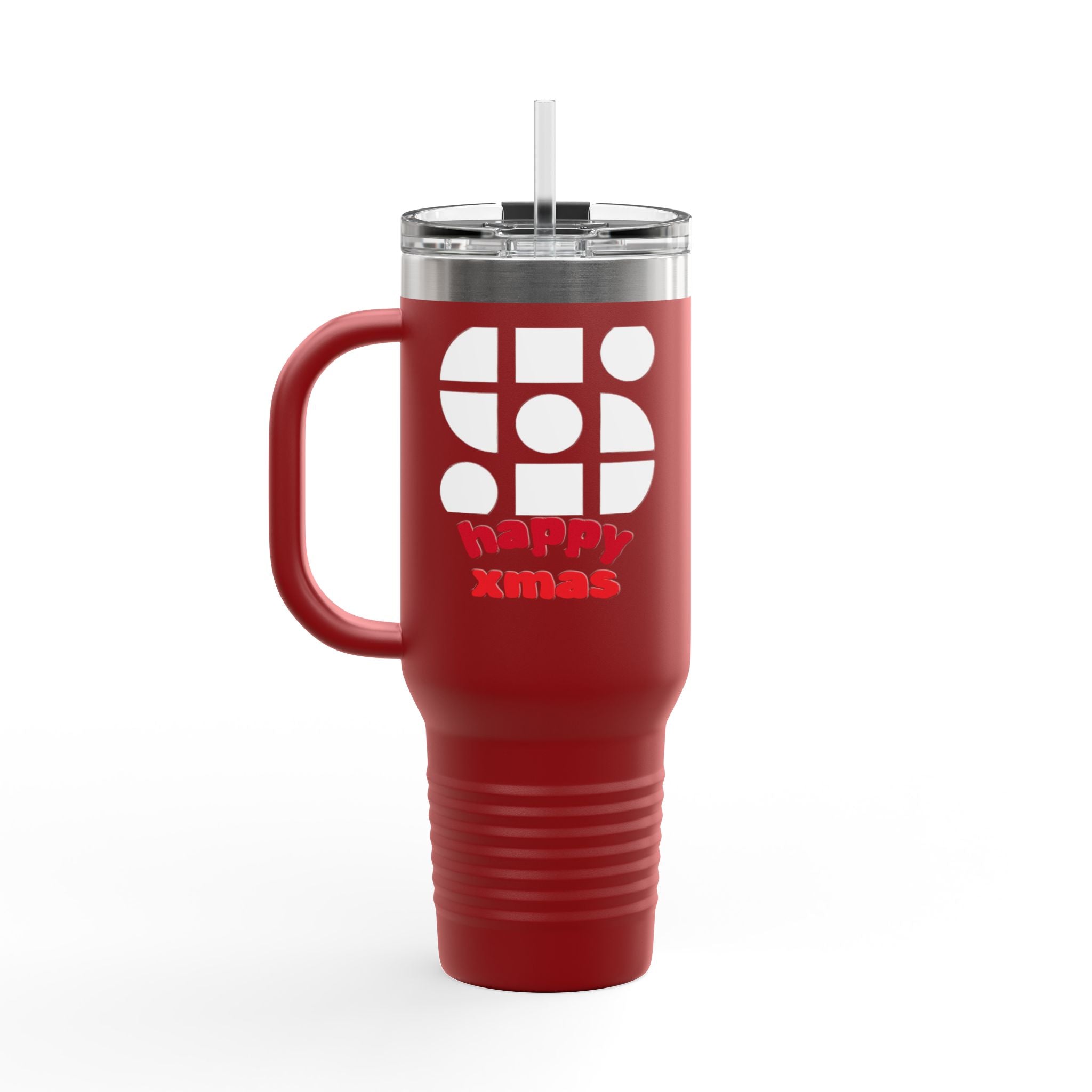 Travel Mug - 'Happy Xmas' Design Printify