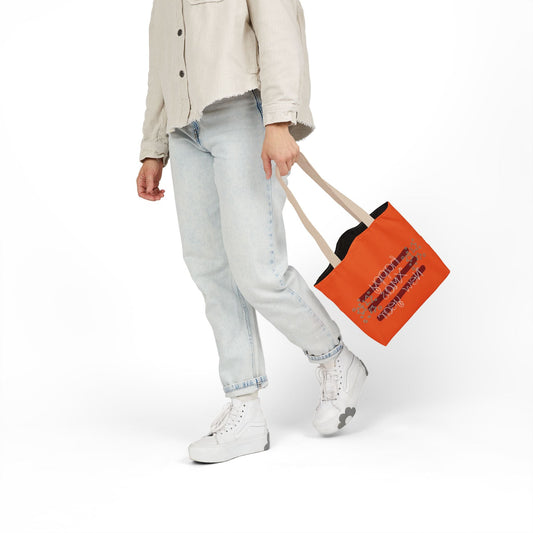 Cheerful Canvas Tote Bag, Happy New Year Gift, Eco-Friendly Bag, Reusable Shopping Tote, Trendy Gift for Her, Seasonal Tote Printify