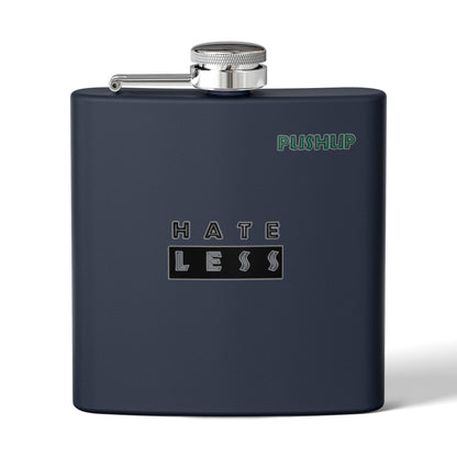 HATE LESS Stainless Steel Flask | 6oz Eco-Friendly Drinkware for Outdoors & Gifts