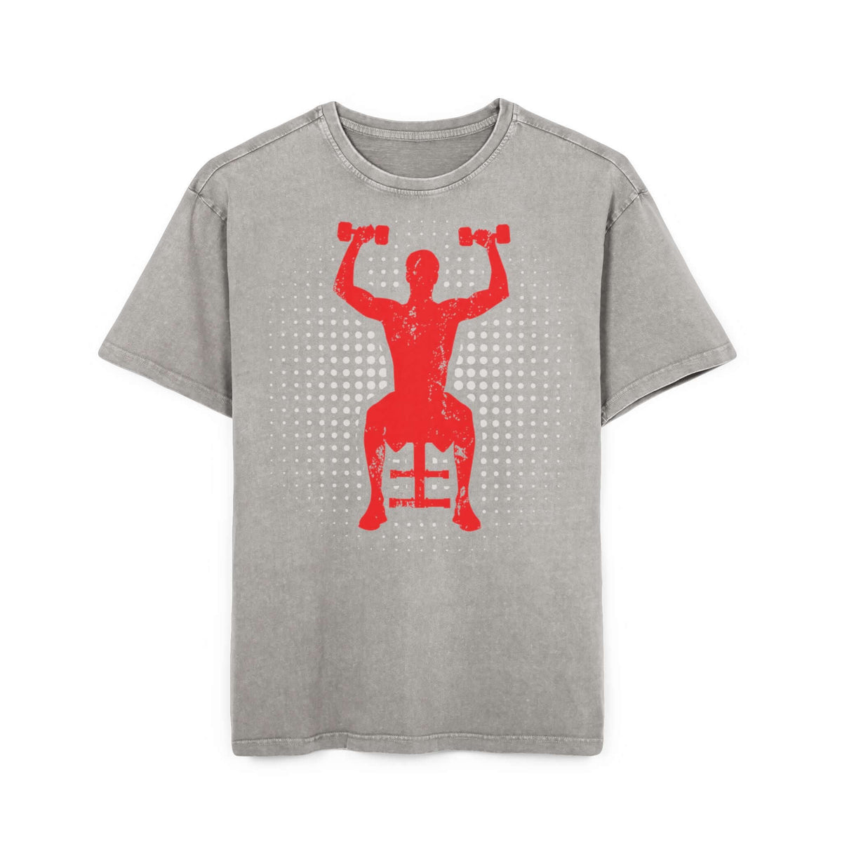 Oversize Tee - Off To Gym Acid Washed Men's T-Shirt
