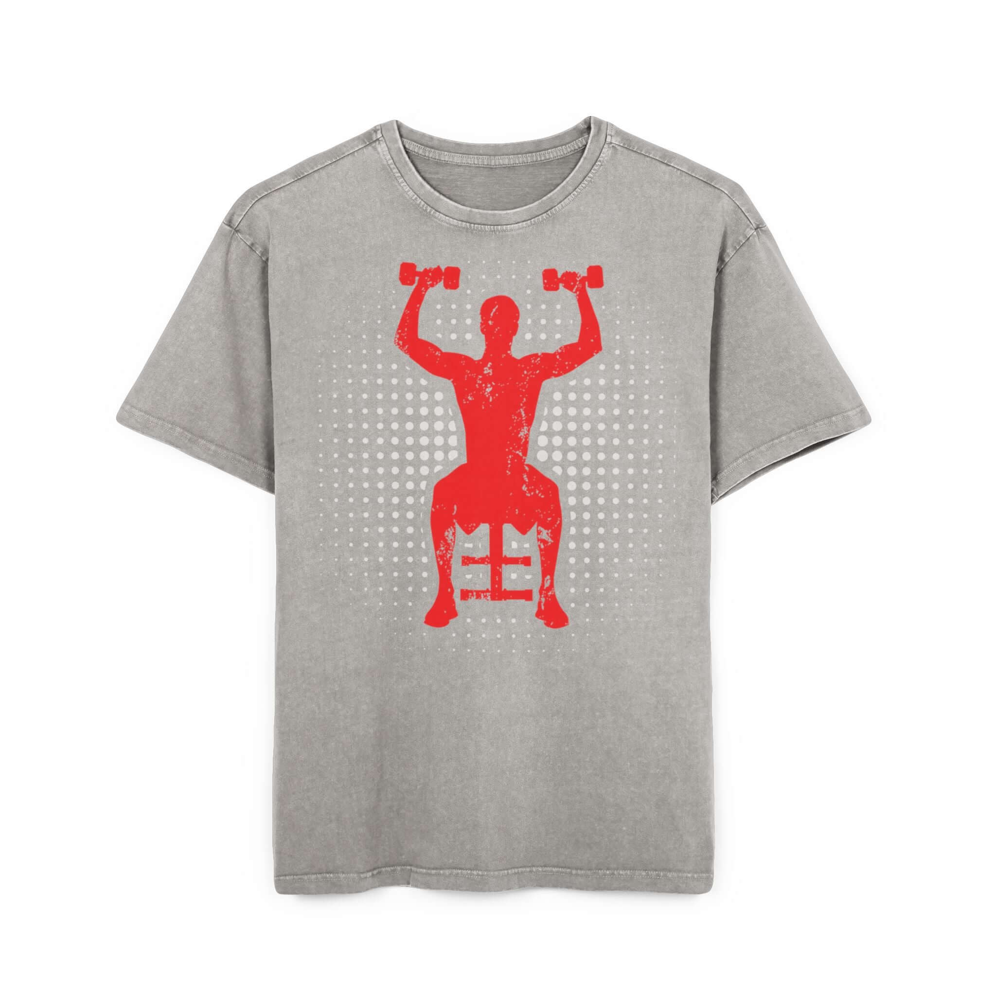 Oversize Tee - Off To Gym Acid Washed Men's T-Shirt
