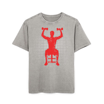 Oversize Tee - Off To Gym Acid Washed Men's T-Shirt