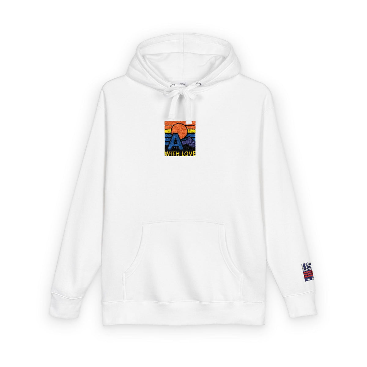 Colorful Mountain Unisex Fleece Hoodie, Cozy Sweatshirt, Casual Outfit, Gift for Nature Lovers, Fall Fashion Printify