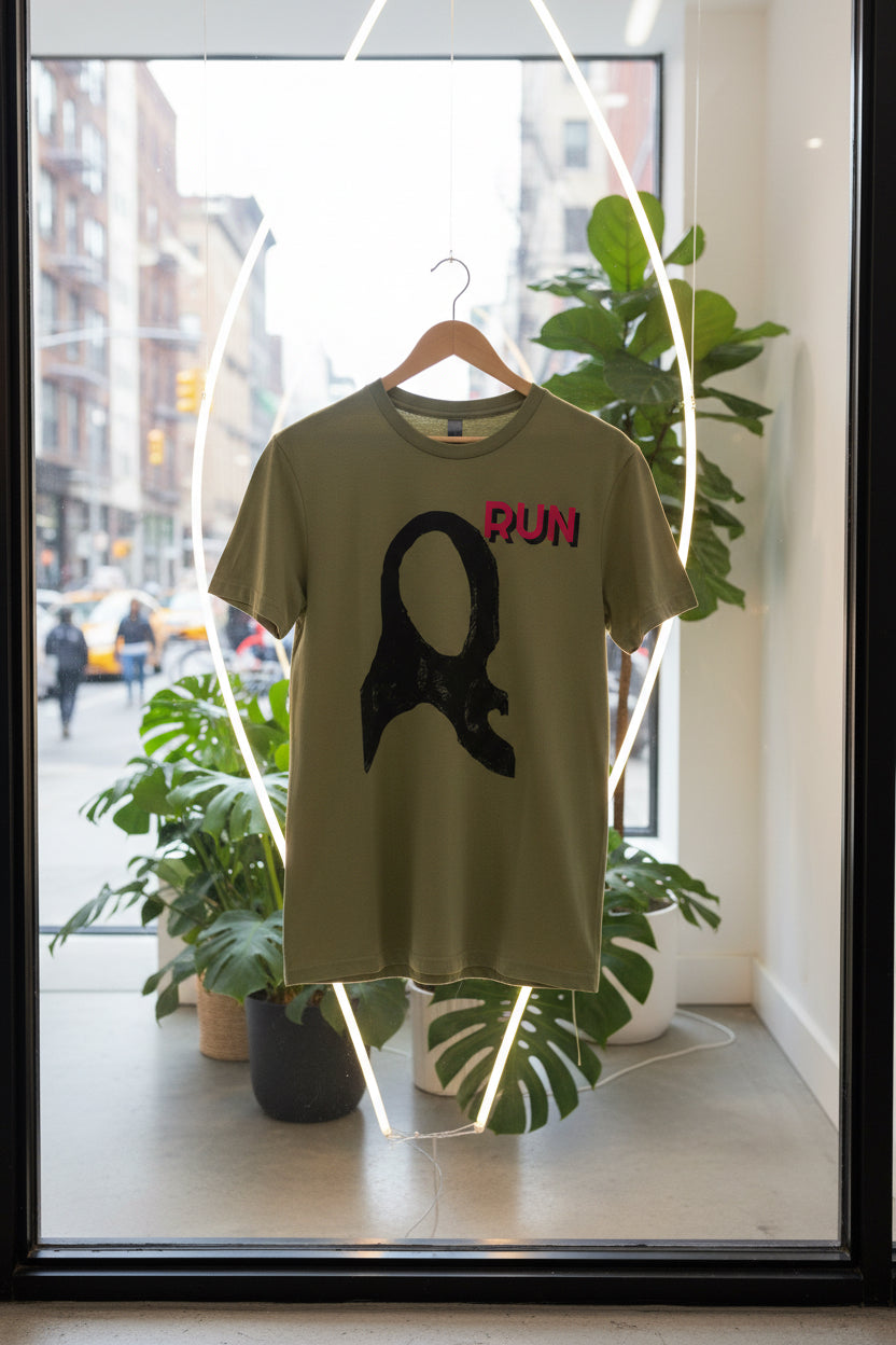 Casual Unisex Tee -  Run Graphic