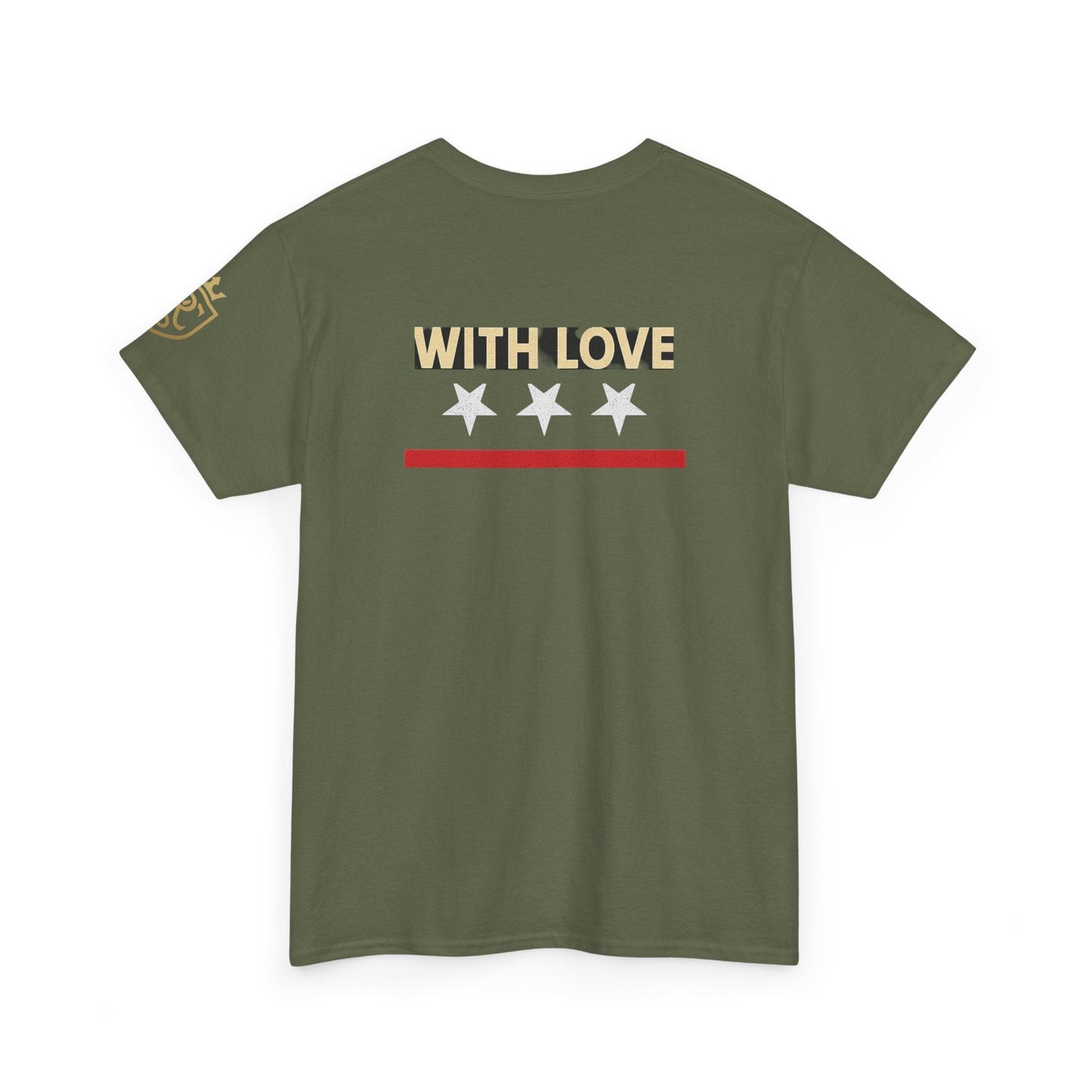 Stylish Unisex Heavy Cotton Tee - 'With Love' Statement Shirt, Casual Wear, Gift for Her, Gift for Him, Everyday Comfort Printify