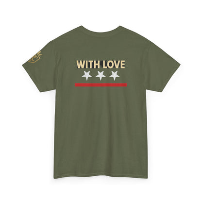 Stylish Unisex Heavy Cotton Tee - 'With Love' Statement Shirt, Casual Wear, Gift for Her, Gift for Him, Everyday Comfort Printify