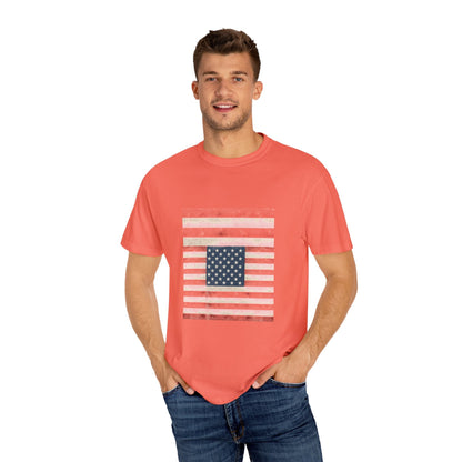 Patriotic Garment-Dyed T-Shirt | Perfect for 4th of July, Memorial Day, Casual Wear, Gifts, Americana Style Printify