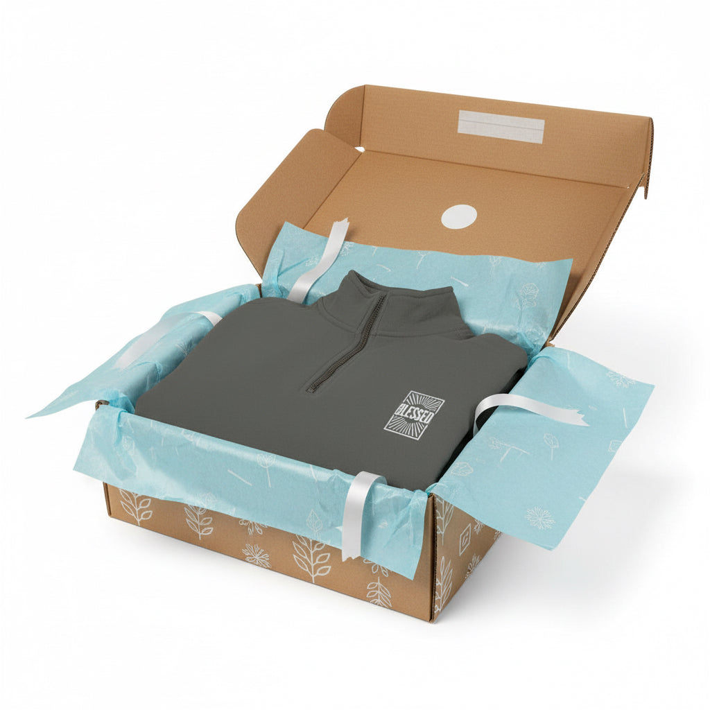 Blessed Quarter-Zip Sweatshirt — Inspirational Christian Pullover