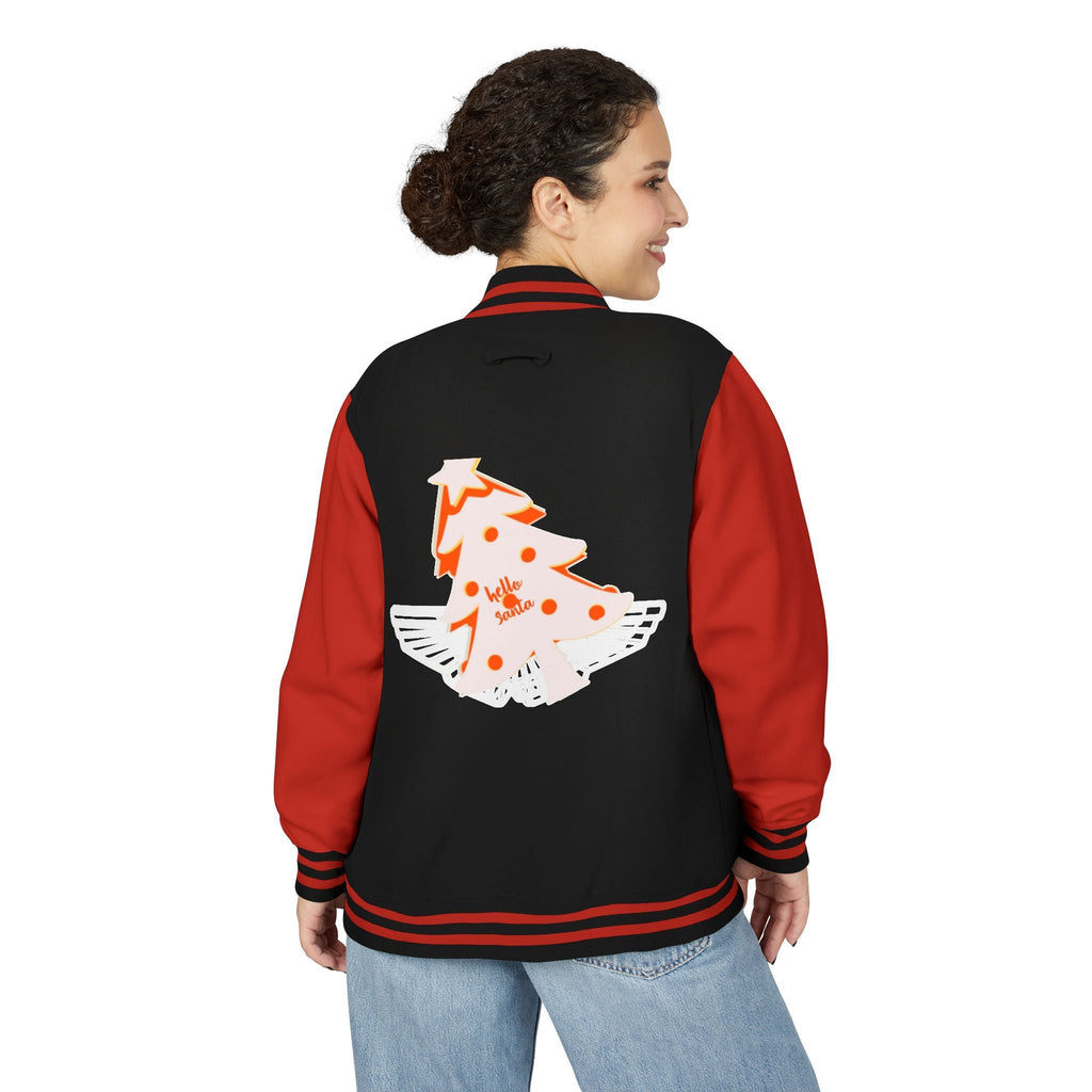 Letterman Jacket - 'hello santa' Design Printify