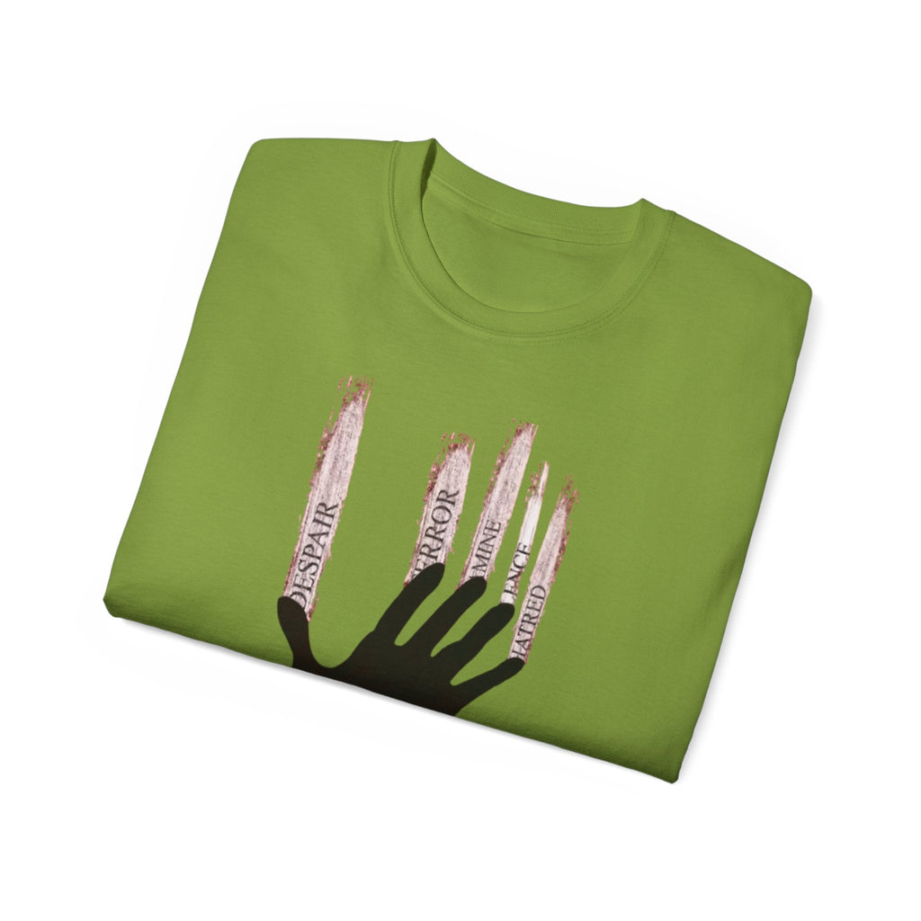 Bold Graphic Tee, Hand and Barbed Wire Design, Unisex Casual Shirt, Unique Art Apparel, Gift for Art Lovers Printify