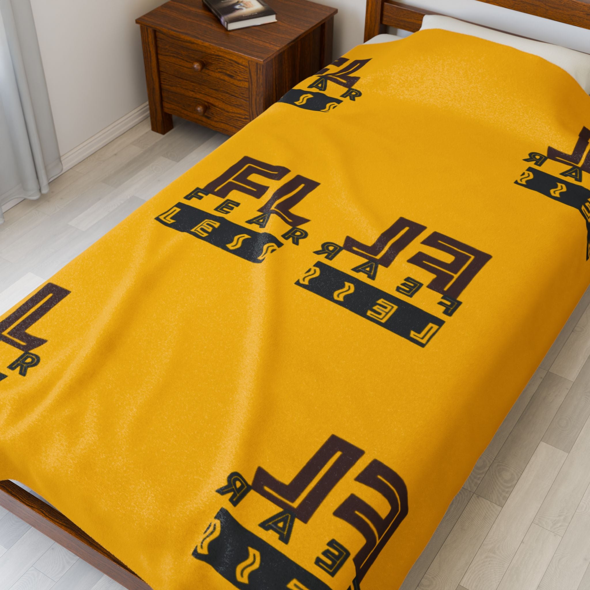 Fearless Velveteen Plush Blanket - Cozy and Inspirational Throw for Home Décor