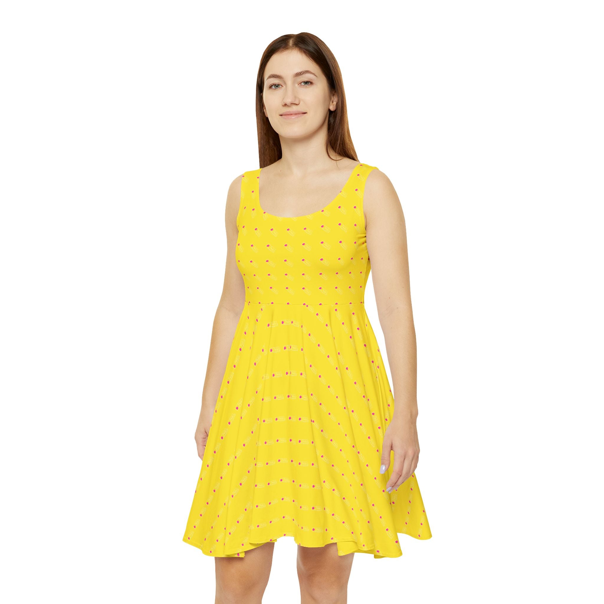 Bright Floral Women's Skater Dress, Summer Fashion