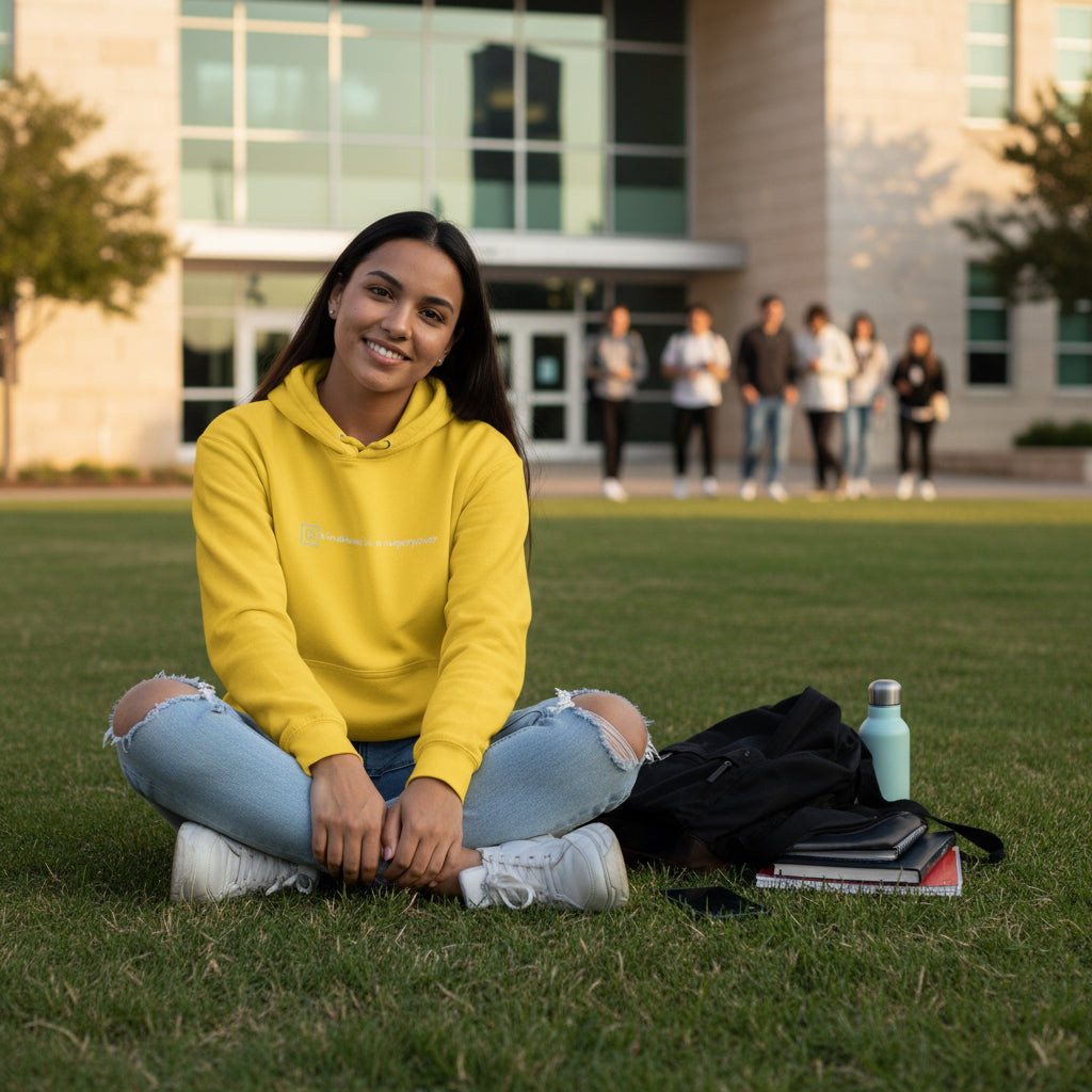 College Hoodie - Kindness is a Superpower Printify