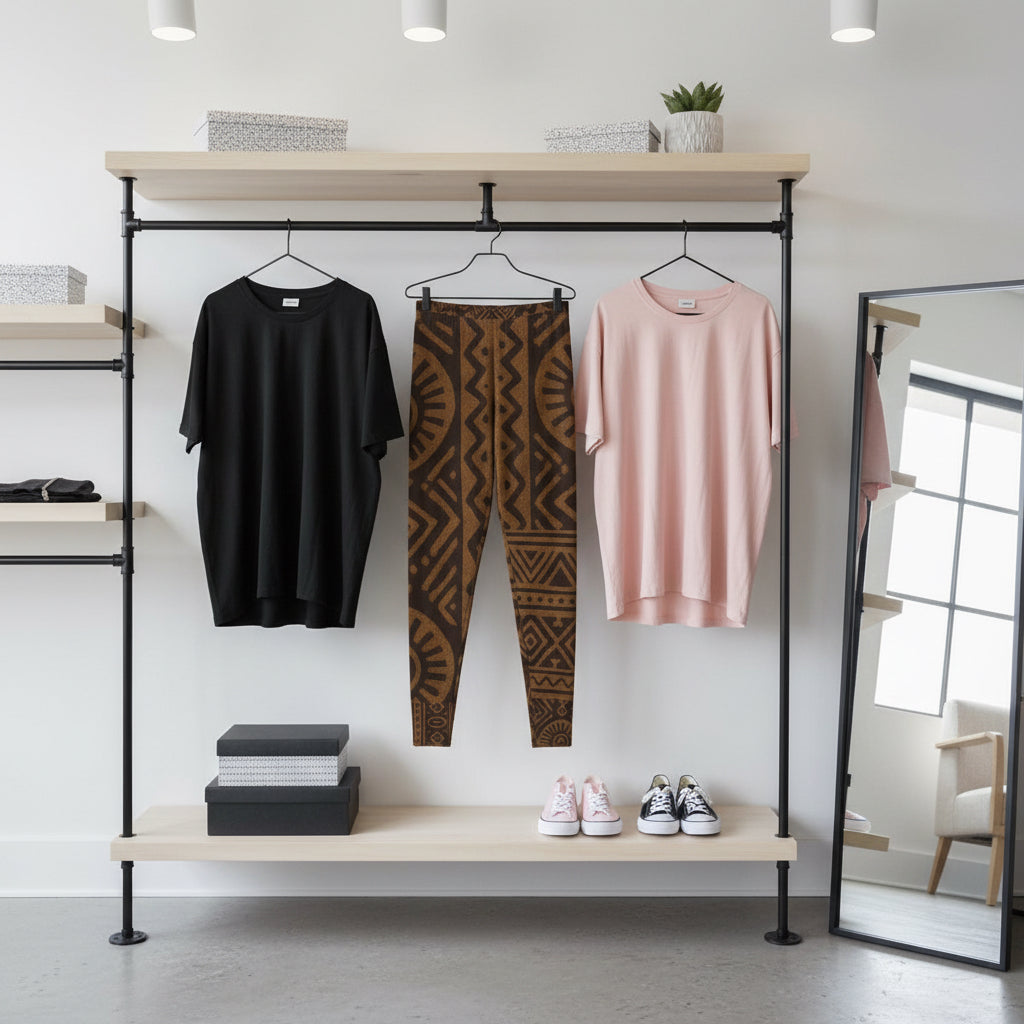 Tribal Brown Aztec Print Leggings — Women's Boho Casual All-Over Print Printify