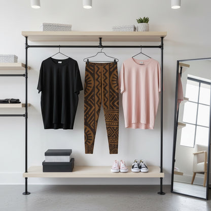 Tribal Brown Aztec Print Leggings — Women's Boho Casual All-Over Print Printify