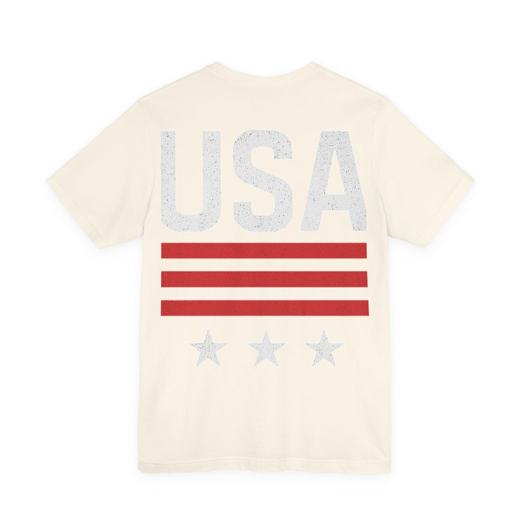 Patriotic USA Tee, Unisex Short Sleeve T-Shirt, July 4th Celebration Shirt, American Pride Apparel, Casual Summer Wear, Gift for Patriot