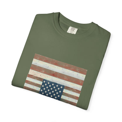 Patriotic Garment-Dyed T-Shirt | Perfect for 4th of July, Memorial Day, Casual Wear, Gifts, Americana Style Printify