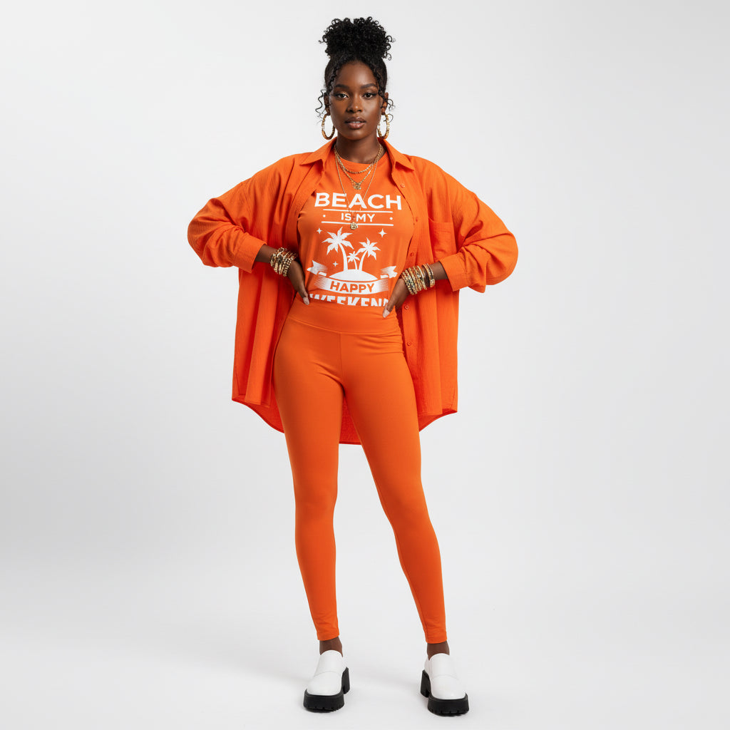 Beach Is My Happy Weekend Unisex Tee Printify