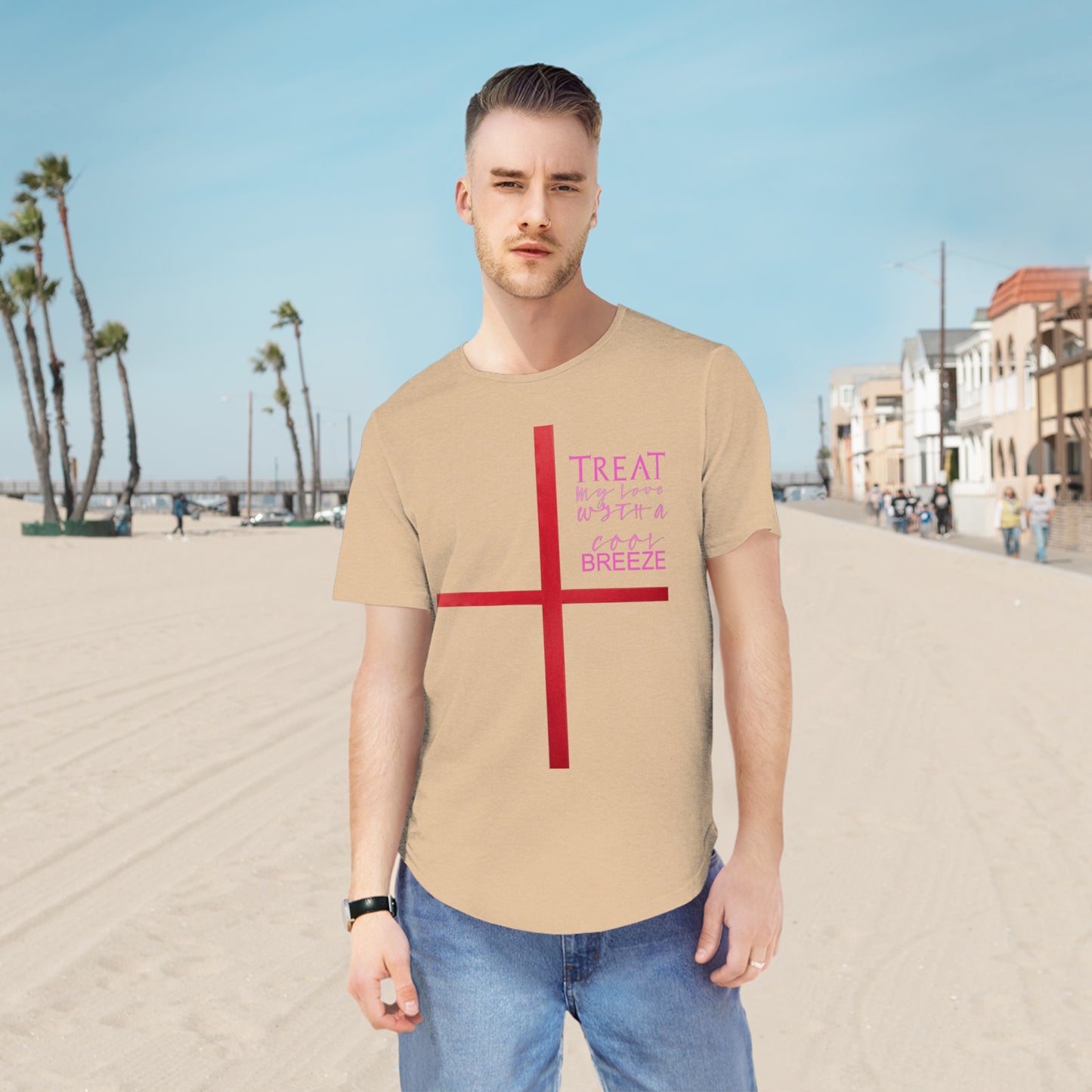 Men's Jersey Curved Hem Tee