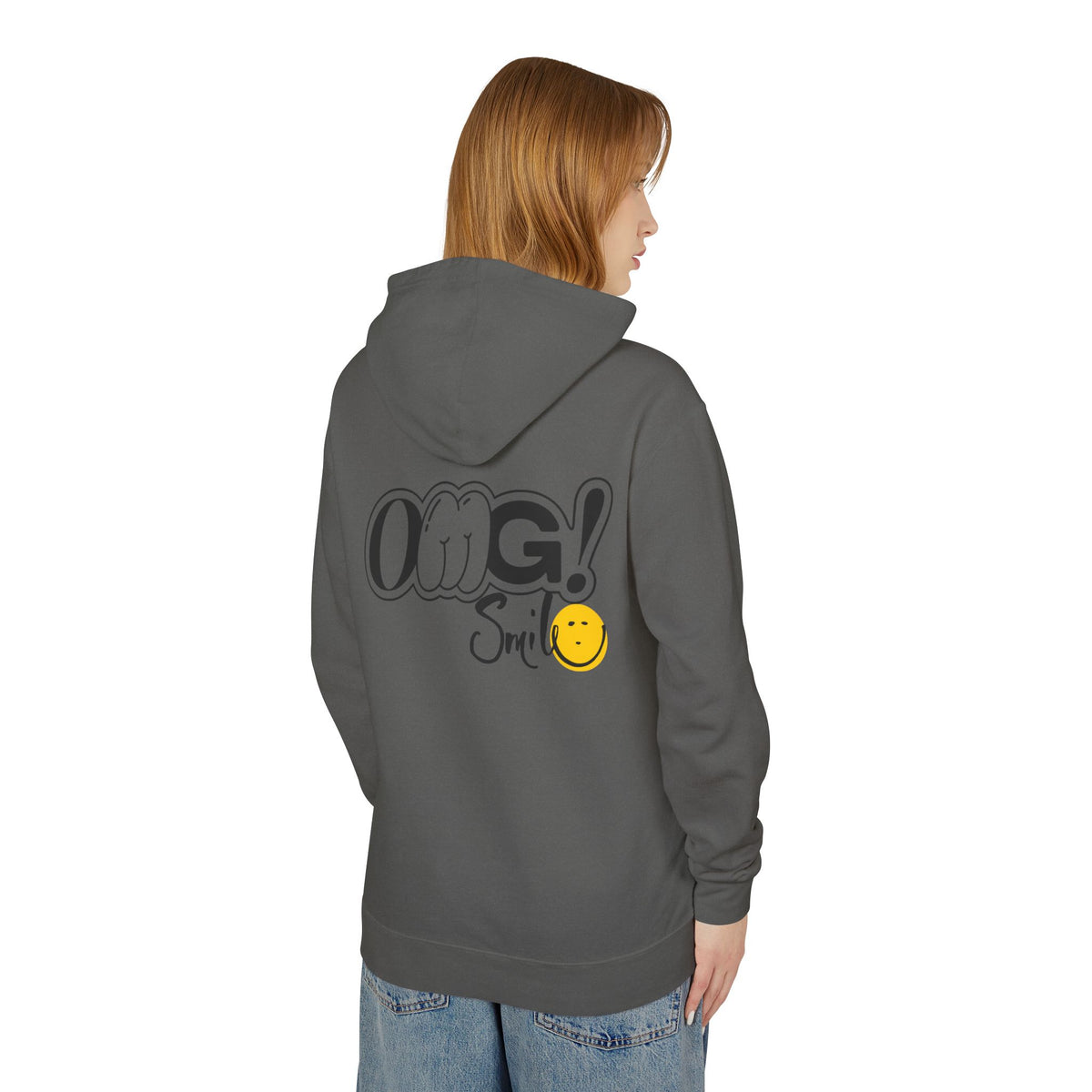 OMG!Smile Lightweight Hooded Sweatshirt