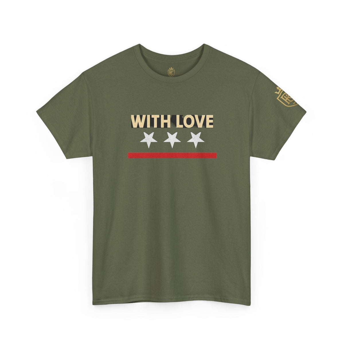 Stylish Unisex Heavy Cotton Tee - 'With Love' Statement Shirt, Casual Wear, Gift for Her, Gift for Him, Everyday Comfort Printify