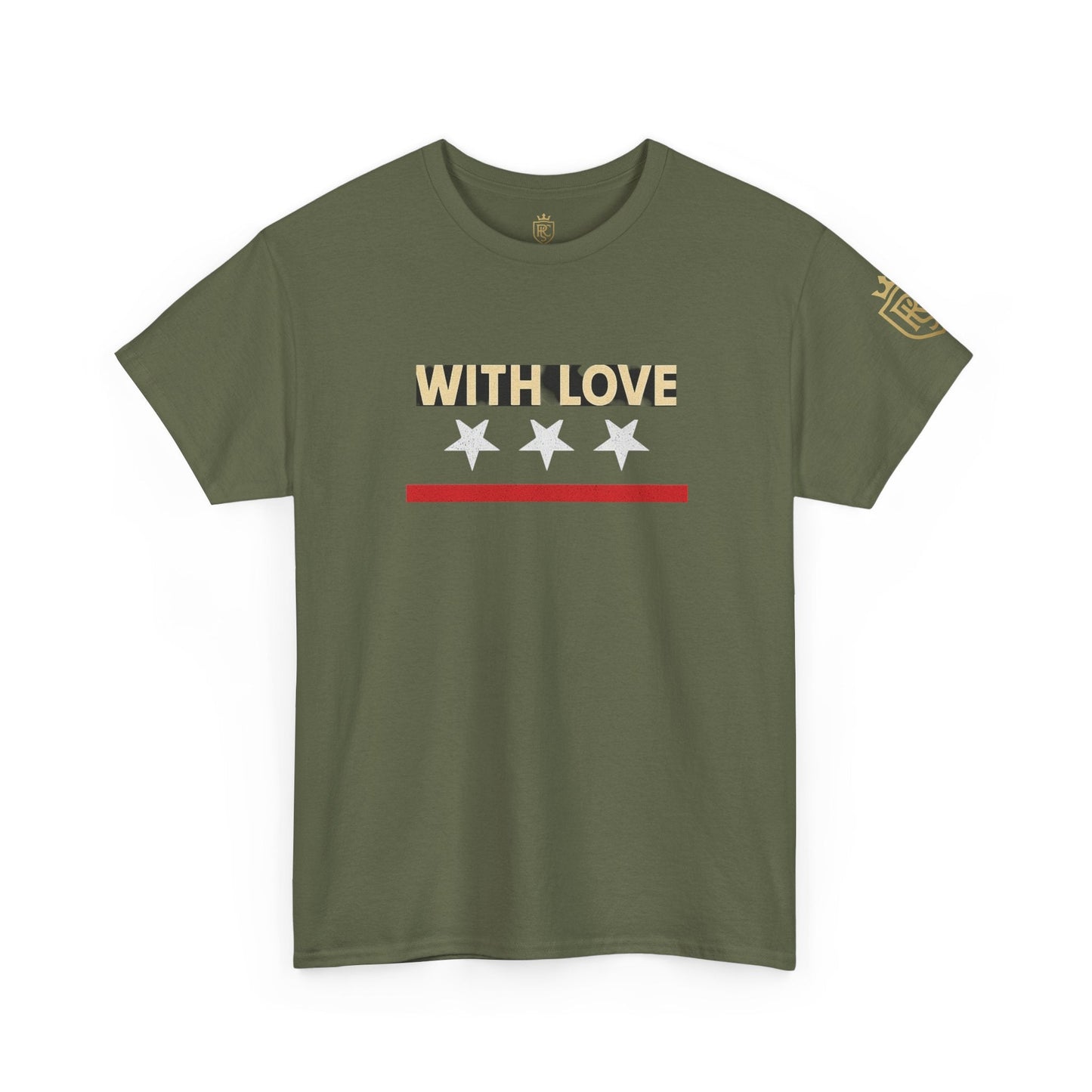 Stylish Unisex Heavy Cotton Tee - 'With Love' Statement Shirt, Casual Wear, Gift for Her, Gift for Him, Everyday Comfort Printify