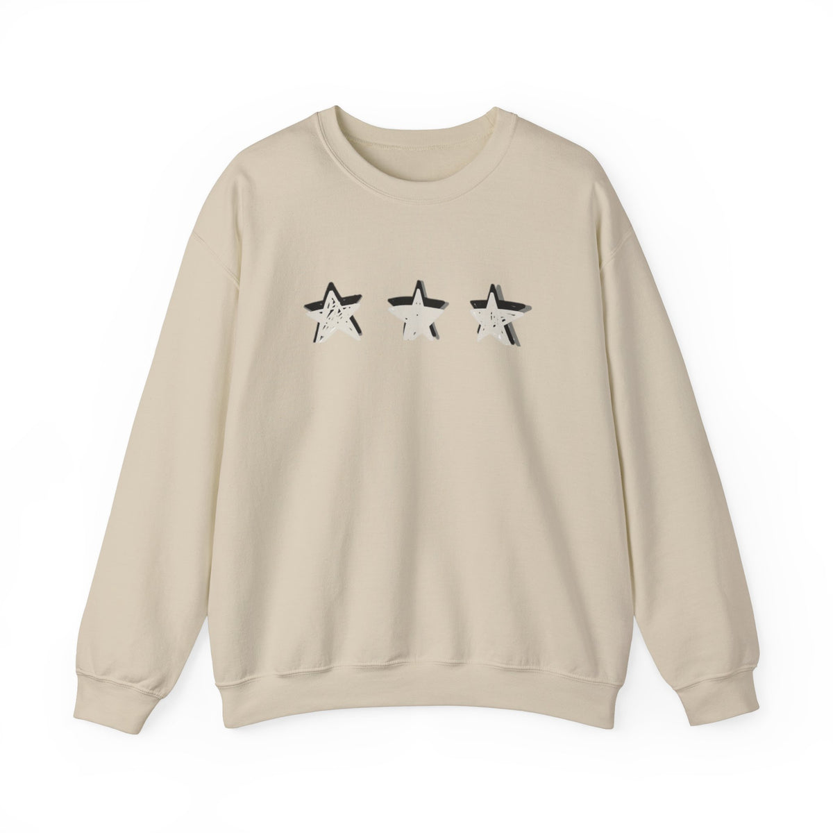 3 Star Heavy  Crewneck Sweatshirt