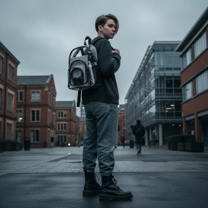 Clear Stadium Backpack - Transparent Rucksack, Game Day Bag, Concert Tote, Travel Purse, Security Friendly Pack Printify