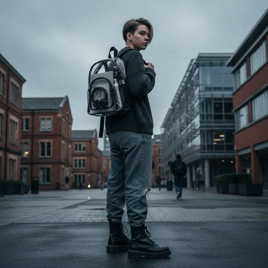 Clear Stadium Backpack - Transparent Rucksack, Game Day Bag, Concert Tote, Travel Purse, Security Friendly Pack Printify