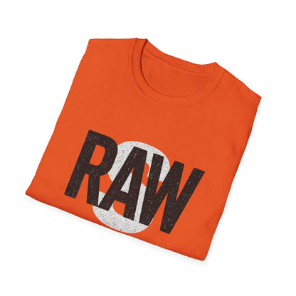 RAW Unisex Softstyle T-Shirt, Casual Graphic Tee, Everyday Wear, Gift for Him or Her, Streetwear Fashion, Summer Essential Printify