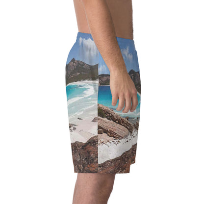 Men's Elastic Beach Shorts (AOP)