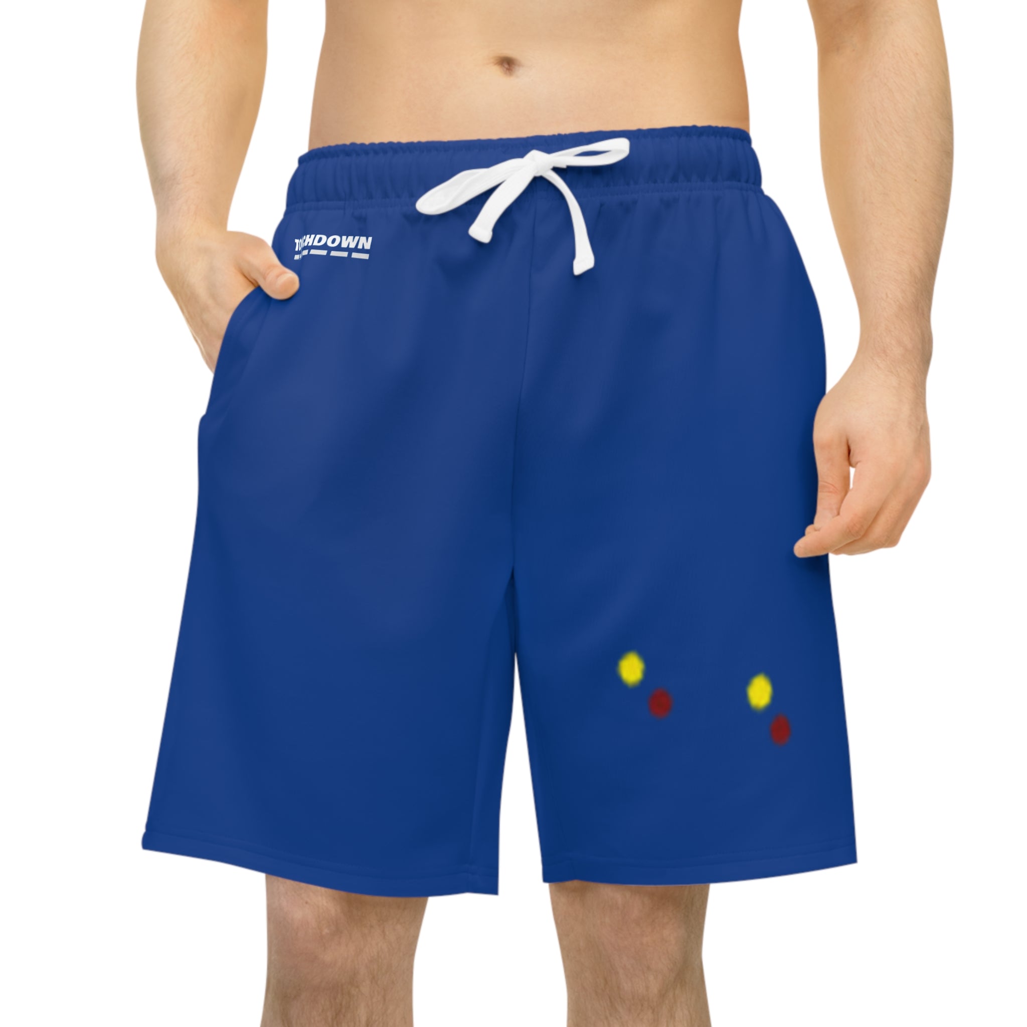 Athletic Long Shorts with Colorful Print, Sporty Gym Shorts, Casual Summer Shorts, Beach Wear, Gift for Fitness Lovers