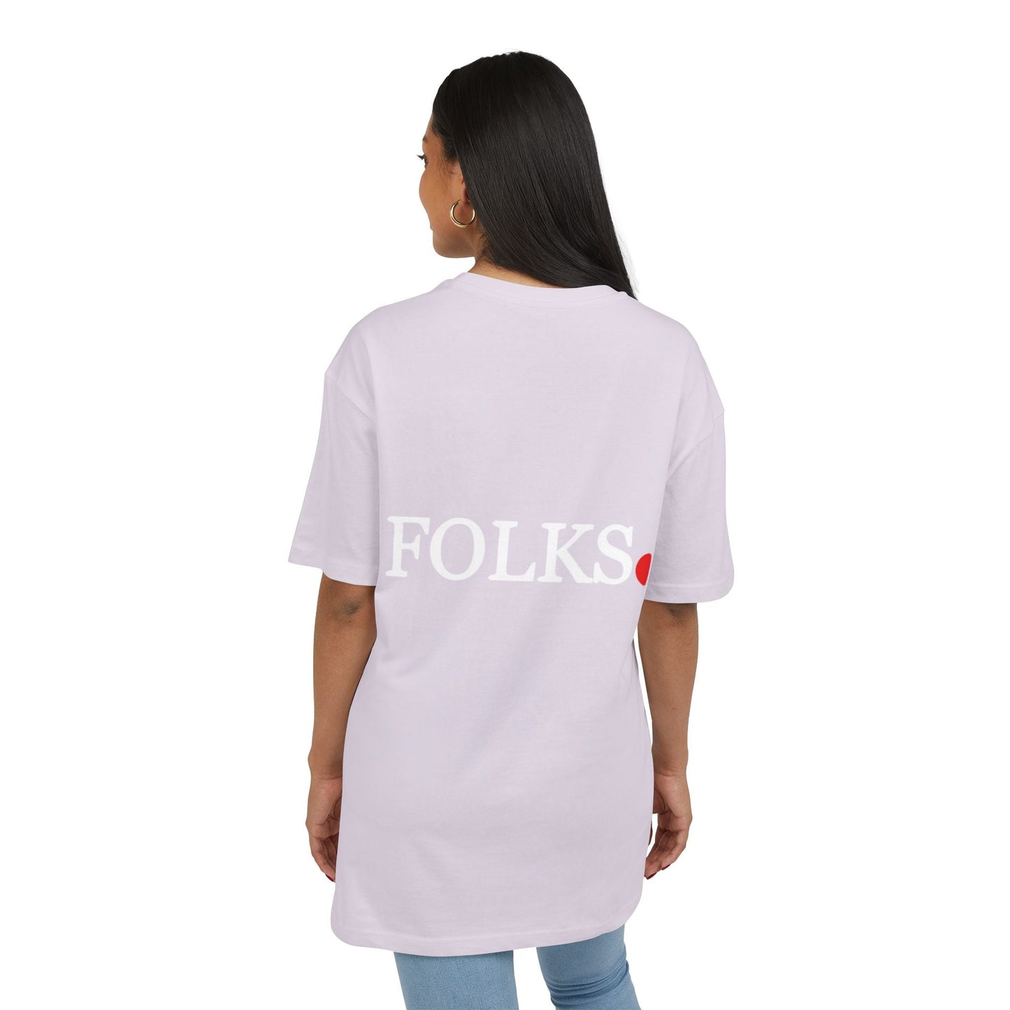 Oversized Tee with Bold Red Dot, Everyday Tee Printify