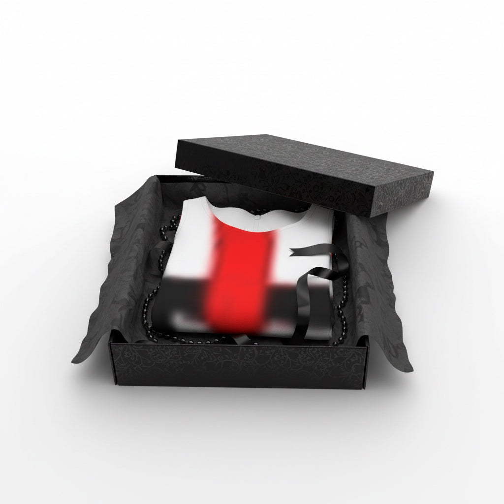 Skater Dress - Vibrant Red and Black Design Printify